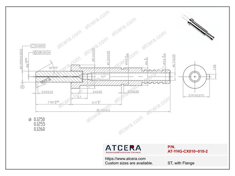 Drawing of ST, with Flange