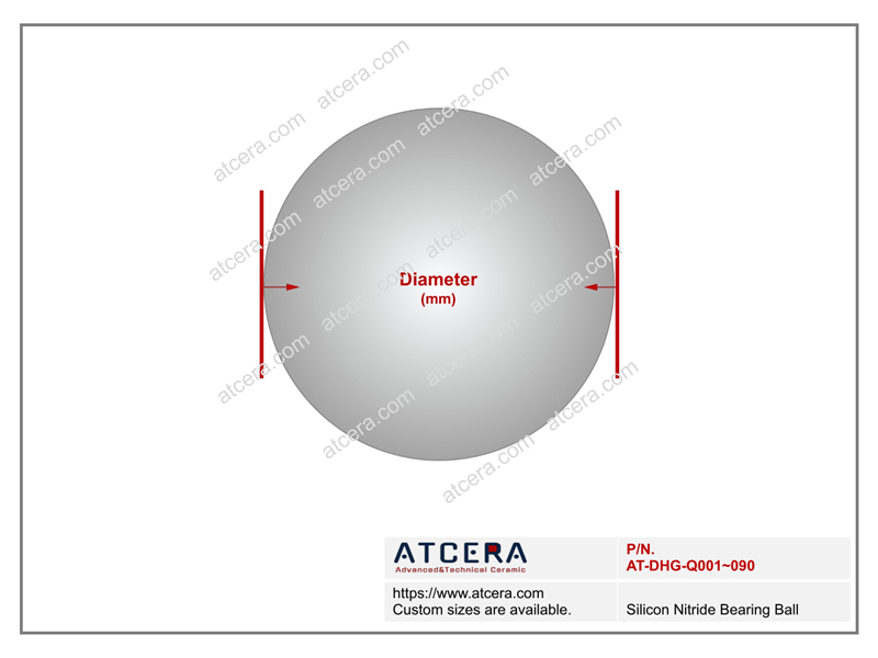 Drawing of Silicon Nitride Bearing Ball